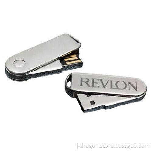 Chrome Spin Metal USB Flash Drive